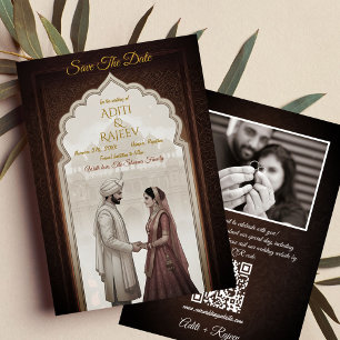 Invitation Palais Royal Indien Mariage Enregistrer La Date Co