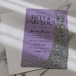 Invitation Pale Purple Elegance 50th Birthday Party<br><div class="desc">Pale Purple Elegance 50th Birthday Party Invitations
Variations to the invitation and matching items in our store</div>