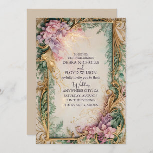 Invitation palette aquarelle riche spectre de rose pastel