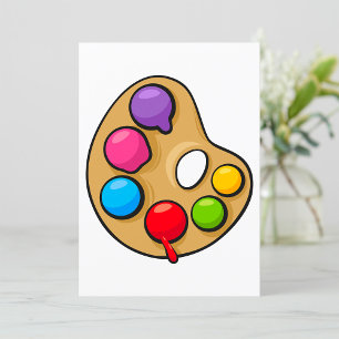 Invitation Palette d'artiste de peintre