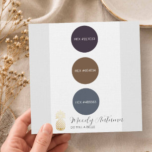 Invitation Palette de couleurs de mariage automnal maussade