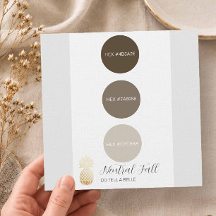 Invitation Palette de couleurs de mariage automnal neutre