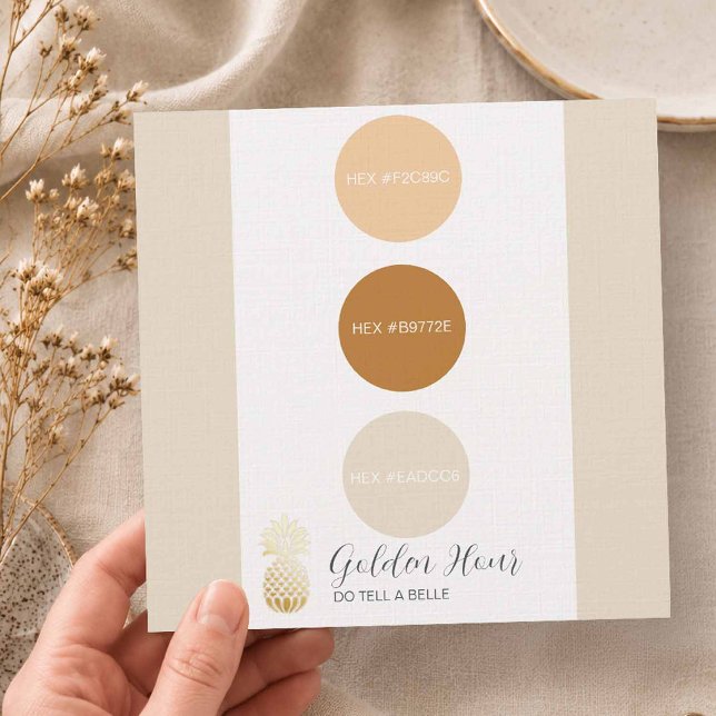Invitation Palette de couleurs de mariage de l'heure dorée (golden fall wedding colors)