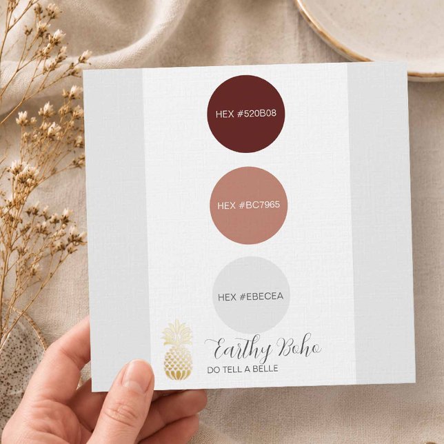 Invitation Palette de couleurs de mariage en Bourgogne (Fall wedding colors in burgundy and grey)