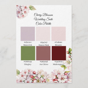 Invitation Palette de couleurs de printemps Sakura