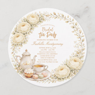 Invitation Palette de crème Fête de thé Shower de mariage