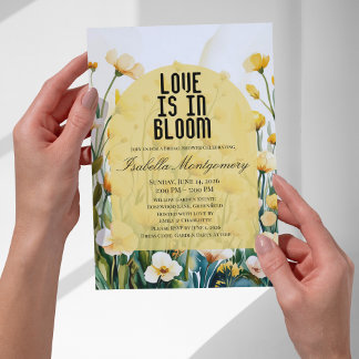Invitation Palette Jaune Ensoleillé Love in Bloom Baby Shower
