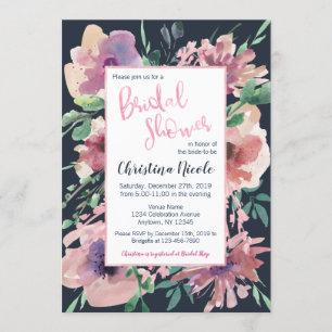 Invitation Pâlissez - la Fête de la mariée florale grise de