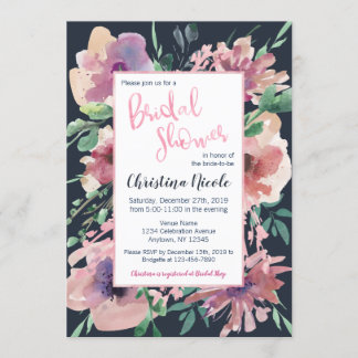 Invitation Pâlissez - la Fête de la mariée florale grise de