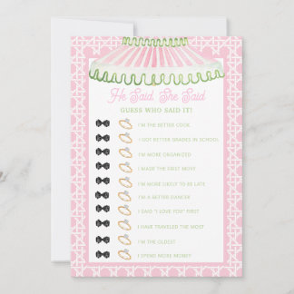 Invitation Palm Beach Cabana | He Said She Said Bridal Shower