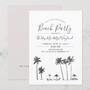 Invitation Palm Breeze   Post Mariage Beach Party