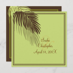Invitation PALM FRONTS SILHOUETTE/DO-IT-YOURSELF arrière - pl