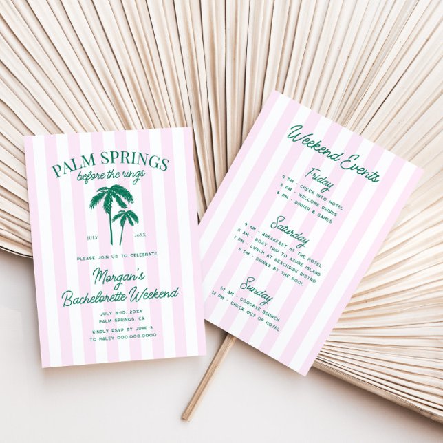 Invitation Palm Springs Avant Les Anneaux Bachelorette (Créateur téléchargé)