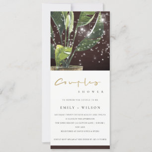 INVITATION PALM STARRY MASON JAR ÉCLAIRE LA DOUCHE COUPLES