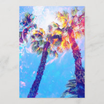Invitation Palm Tree, Carte pour notes, Stationnai