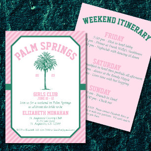 Invitation Palm Tree Country Club Bachelorette