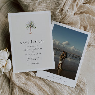 Invitation Palm Tree Destination Mariage Photo Enregistrer La