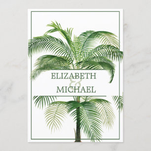 Invitation Palm Tree Mariage élégant Chic moderne répétition