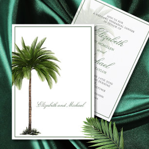 Invitation Palm Tree Mariage élégant Répétition chic moderne