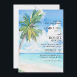 Invitation Palm Tree Minimal Island Tropical Island Beach Mar<br><div class="desc">Palm Tree minimal Plage de l'île tropicale Invitation de mariage</div>