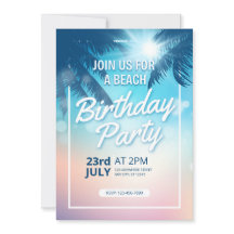 Palm Tree Sunset Plage adulte Anniversaire