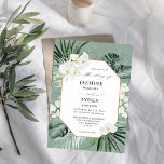 Invitation Palme tropicale et blanc Mariage floral V2 LN M ve<br><div class="desc">Préparez vos invités à célébrer votre mariage plage, tropical, été ou destination avec votre palmier et blanc tropicaux Invitations de mariage floral sur Sage Green ou Mint Green. Vos nouvelles invitations de mariage comprennent des feuilles de palmiers peints à l'aquarelle et des fleurs d'orchidées blanches avec des verts sauge et...</div>