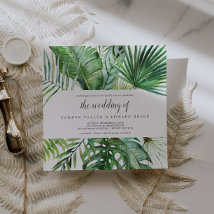 Invitation Palme Tropicale Sauvage Le Mariage Du Mariage Carr