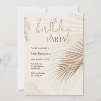 Invitation Palmier Naturel