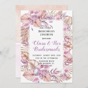 Invitation Palmier Séché Tropical Laisser Floral Bridesmaids
