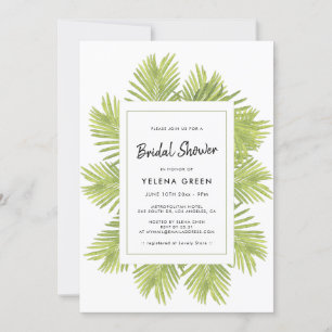 Invitation Palmier tropical Douche nuptiale