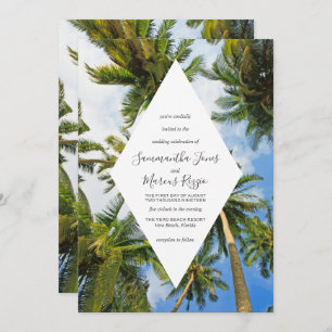 Invitation Palmier tropical Florida Beach Wedding