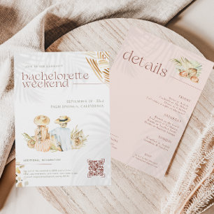 Invitation Palmiers de plage tropicaux   Fin de semaine de ba