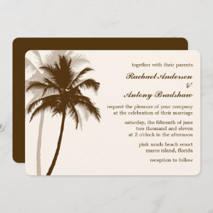 Invitation Palmiers Destination Mariage