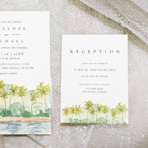 Invitation Palmiers Espace Réception Mariage Tropical