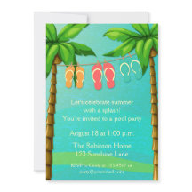 Palmiers et tongs, fête d'été