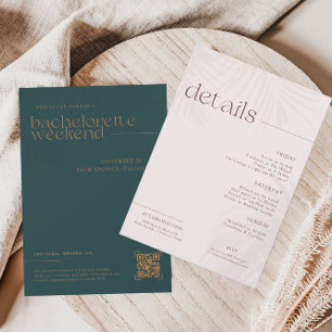 Invitation Palmiers minimalistes modernes   Week-end d'enterr