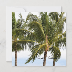 Invitation Palmiers Tropical Kauai Anniversaire
