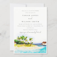 Palmiers Tropical Seascape Beach Couples Douche