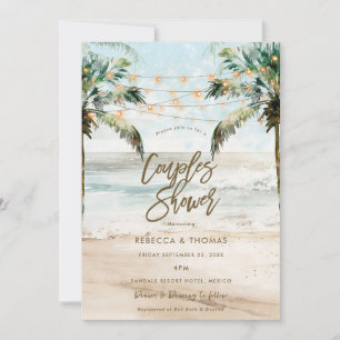 Invitation palmiers tropicaux de plage