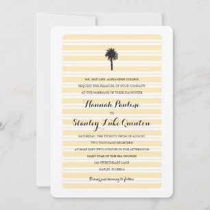Invitation Palmiers tropicaux et tripes  Mariage