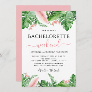 Invitation Palmiers Tropicaux Itinéraires Weekened De Bachelo