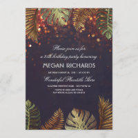 Palms and String Lights Beach Anniversaire