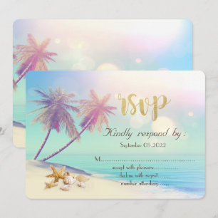 Invitation Palms Beach Coquillages Répondre