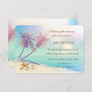 Invitation Palms Beach Seashing Réception I