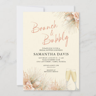 Invitation Palms séchés Boho Brunch & Bubbly Fête des mariées
