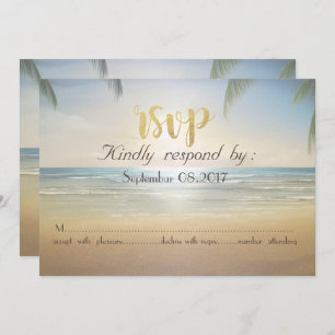 Invitation Palms Sunset Beach RSVP