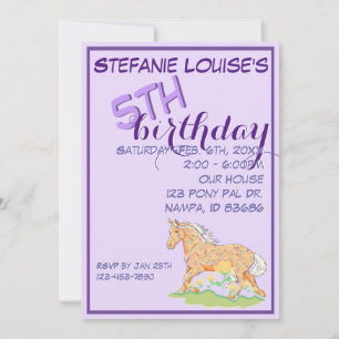 Invitation Palomino orange Anniversaire III (violet)