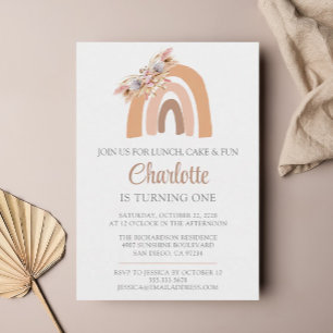 Invitation Pampas Aquarelle Grass Rainbow Premier anniversair