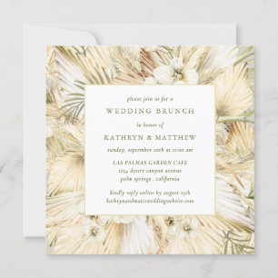 Invitation Pampas Boho en laiton Floral Post Mariage Brunch
