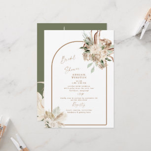 Invitation Pampas Fête des mariées Boho Grass